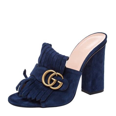 gucci navy sandals|authentic Gucci sandals.